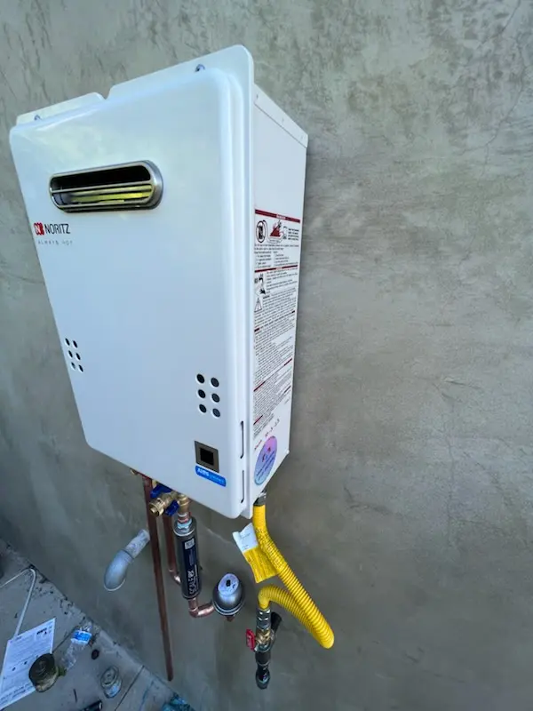 Tankless water heater installation for Kings Crest homes